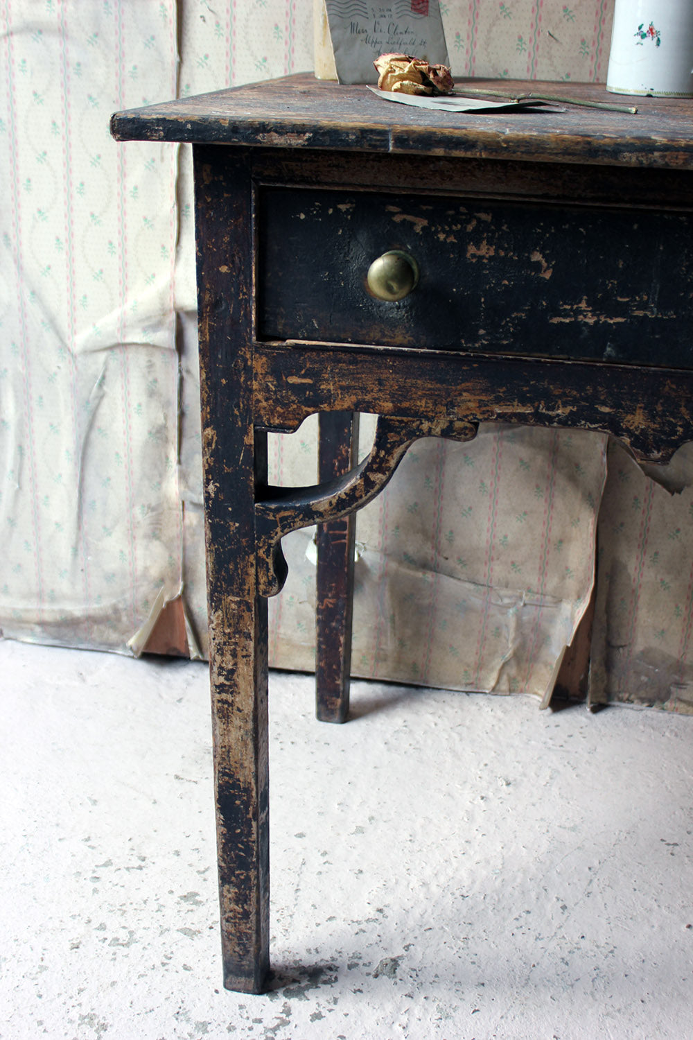A George III Provincial Painted Pine Side Table c.1780-1800