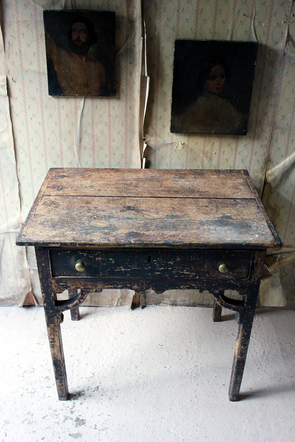 A George III Provincial Painted Pine Side Table c.1780-1800