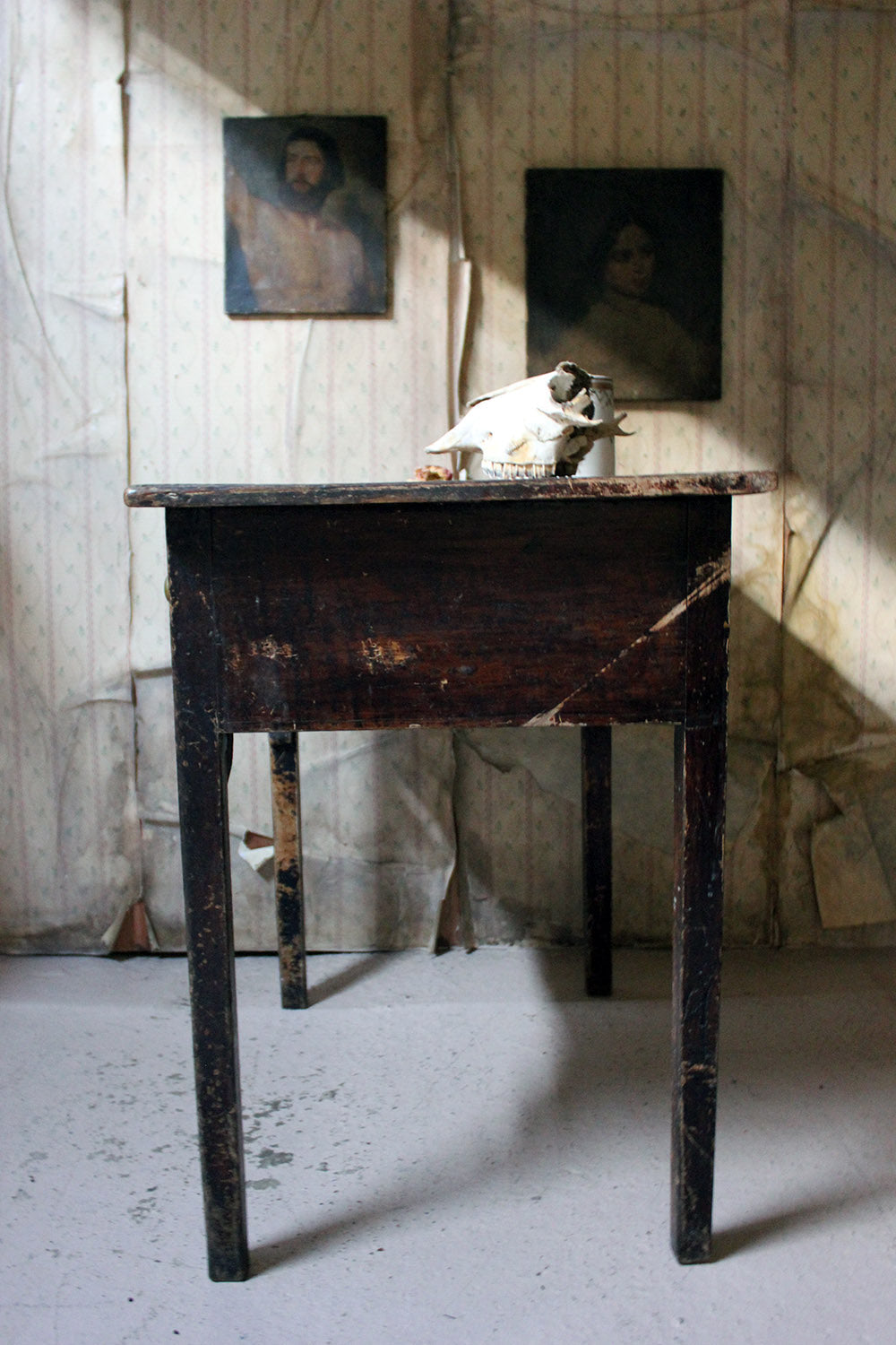 A George III Provincial Painted Pine Side Table c.1780-1800