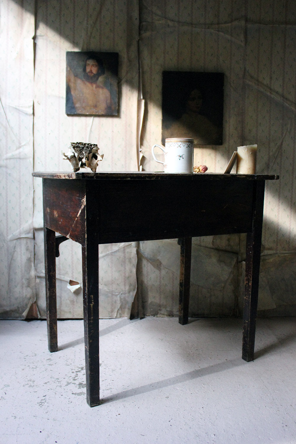 A George III Provincial Painted Pine Side Table c.1780-1800