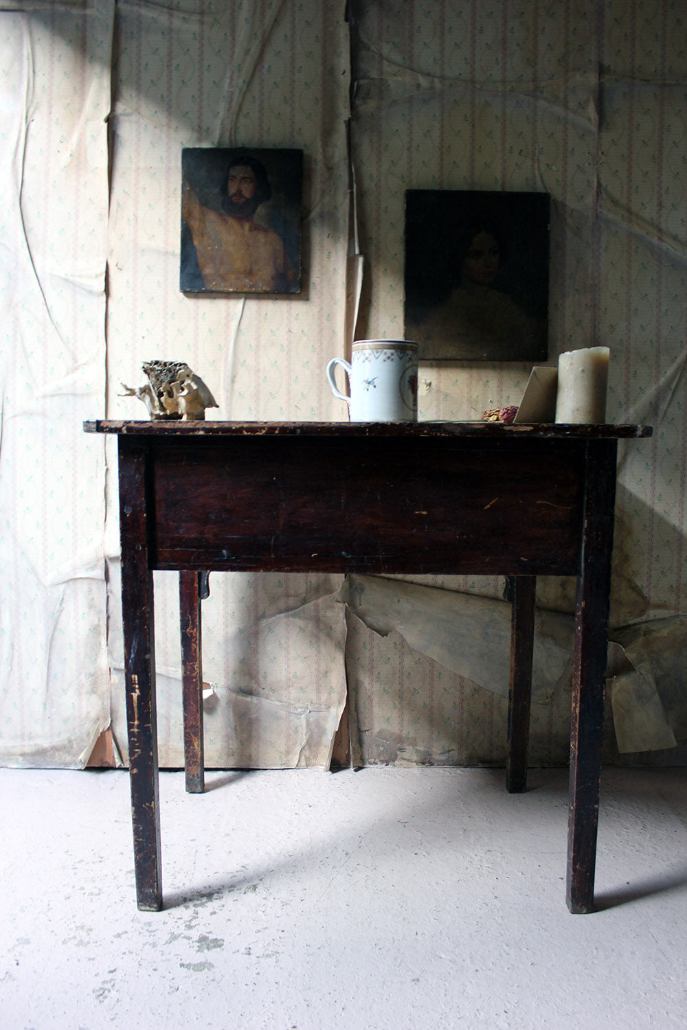 A George III Provincial Painted Pine Side Table c.1780-1800