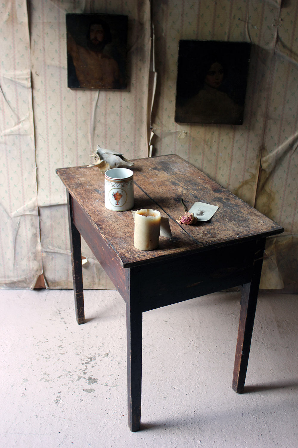 A George III Provincial Painted Pine Side Table c.1780-1800