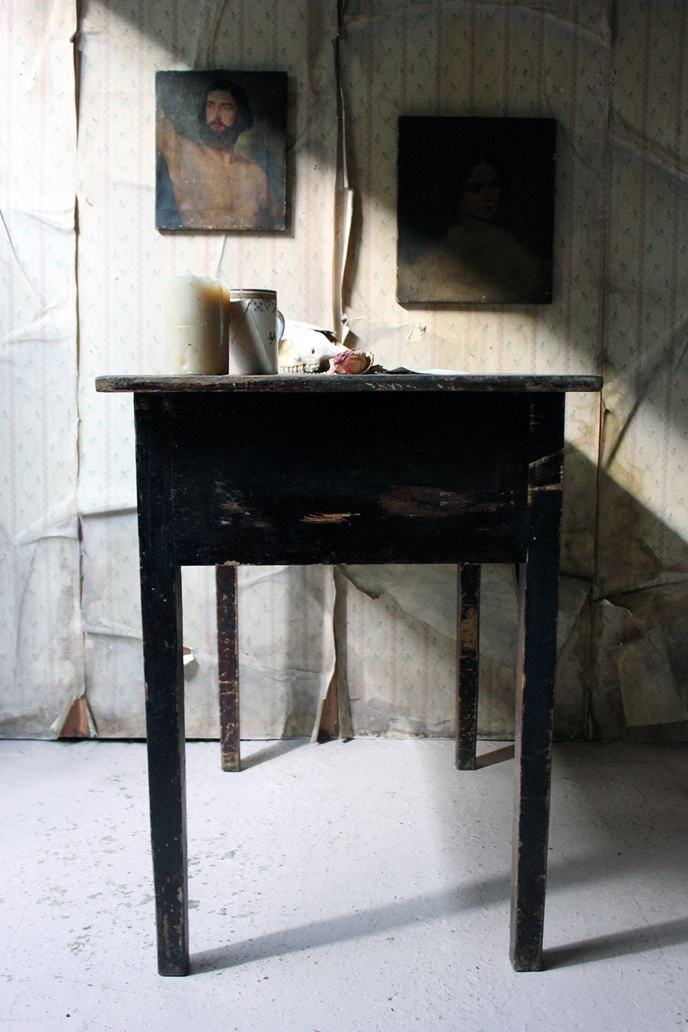 A George III Provincial Painted Pine Side Table c.1780-1800
