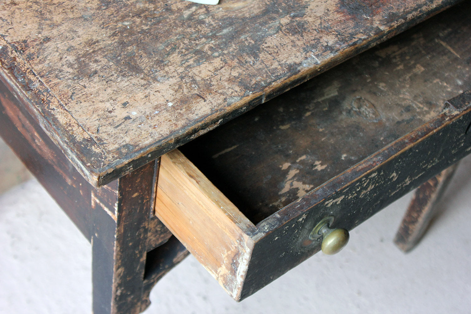 A George III Provincial Painted Pine Side Table c.1780-1800