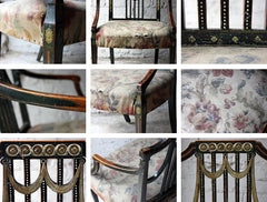 A Beautiful 18thC Japanned & Painted Elbow Chair; Attributed to Gillows c.1792-93