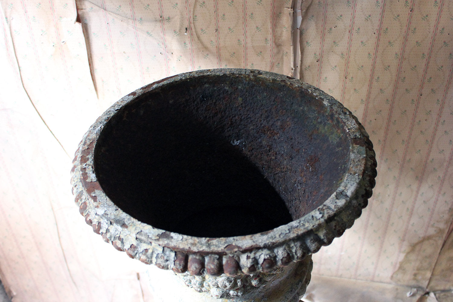 A 19thC Painted Cast Iron Campana Urn Attributed to Andrew Handyside c.1870