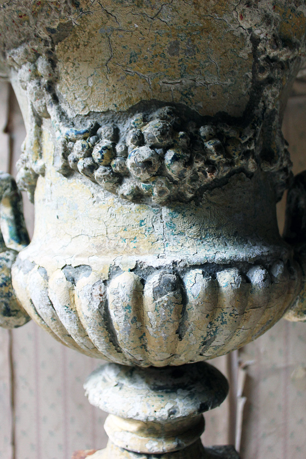 A 19thC Painted Cast Iron Campana Urn Attributed to Andrew Handyside c.1870