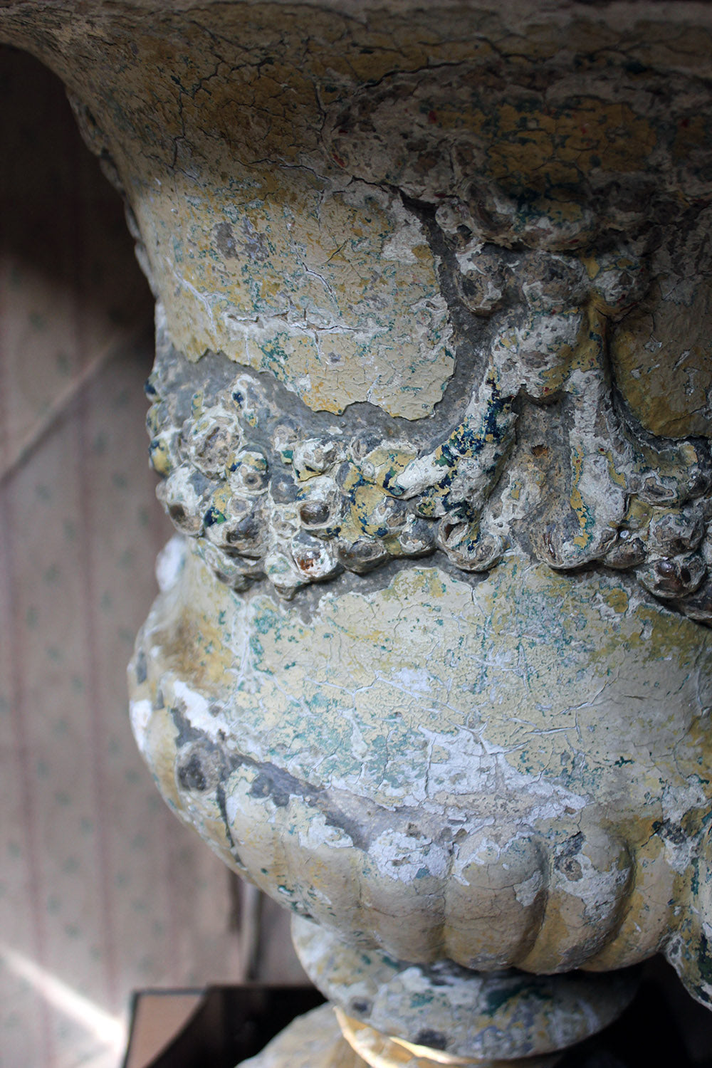 A 19thC Painted Cast Iron Campana Urn Attributed to Andrew Handyside c.1870