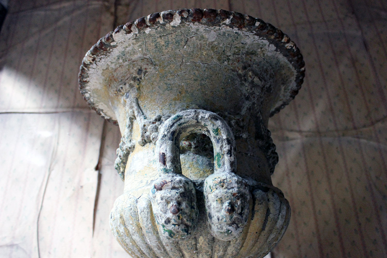 A 19thC Painted Cast Iron Campana Urn Attributed to Andrew Handyside c.1870