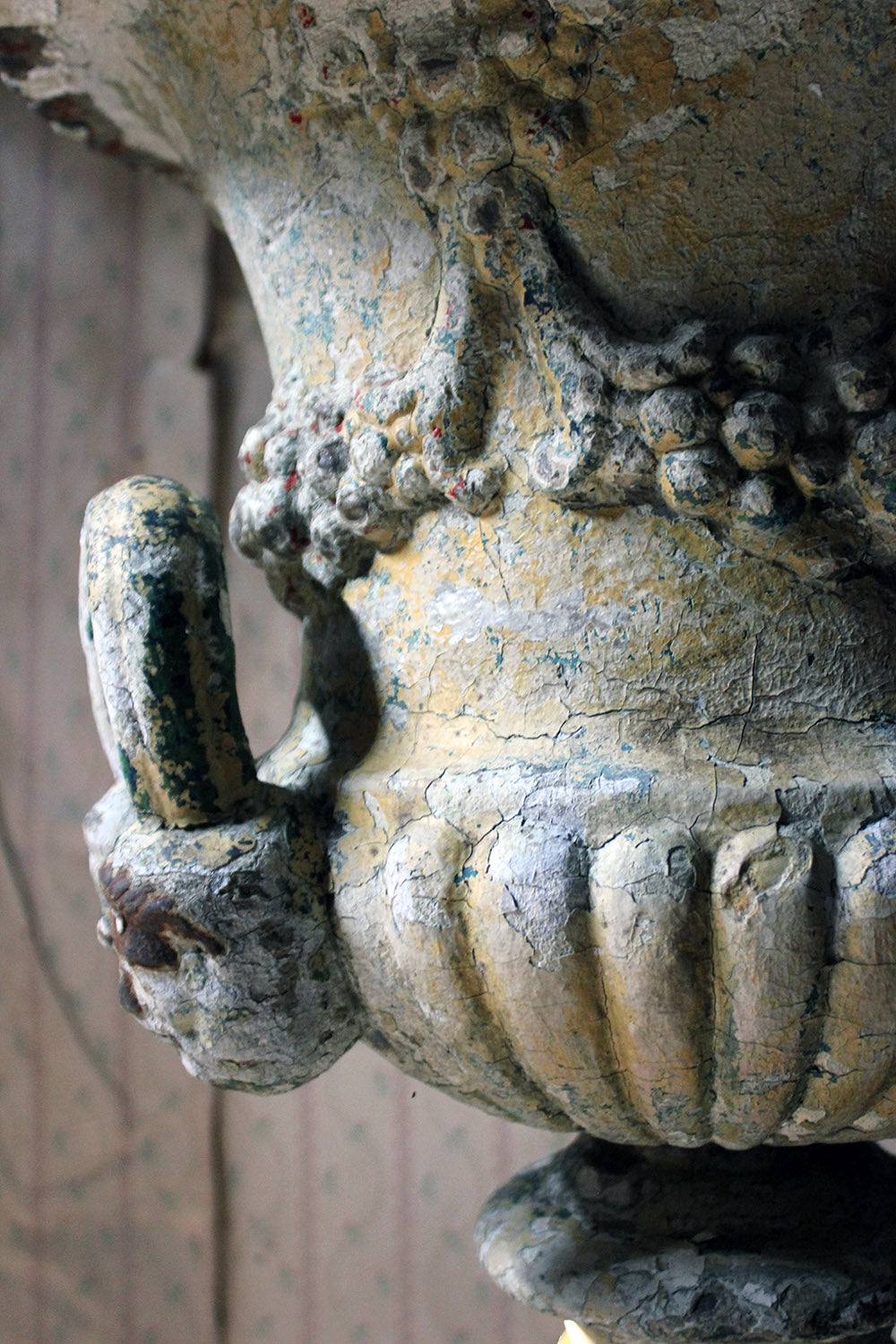 A 19thC Painted Cast Iron Campana Urn Attributed to Andrew Handyside c.1870