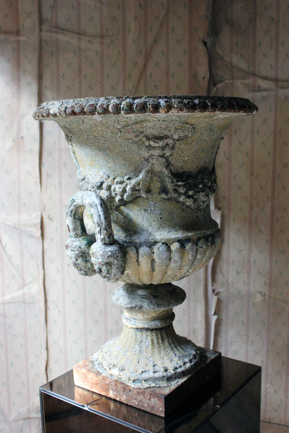 A 19thC Painted Cast Iron Campana Urn Attributed to Andrew Handyside c.1870
