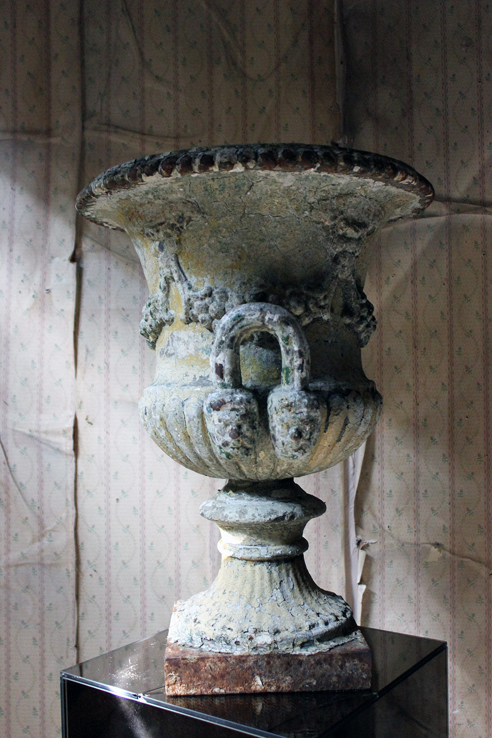 A 19thC Painted Cast Iron Campana Urn Attributed to Andrew Handyside c.1870