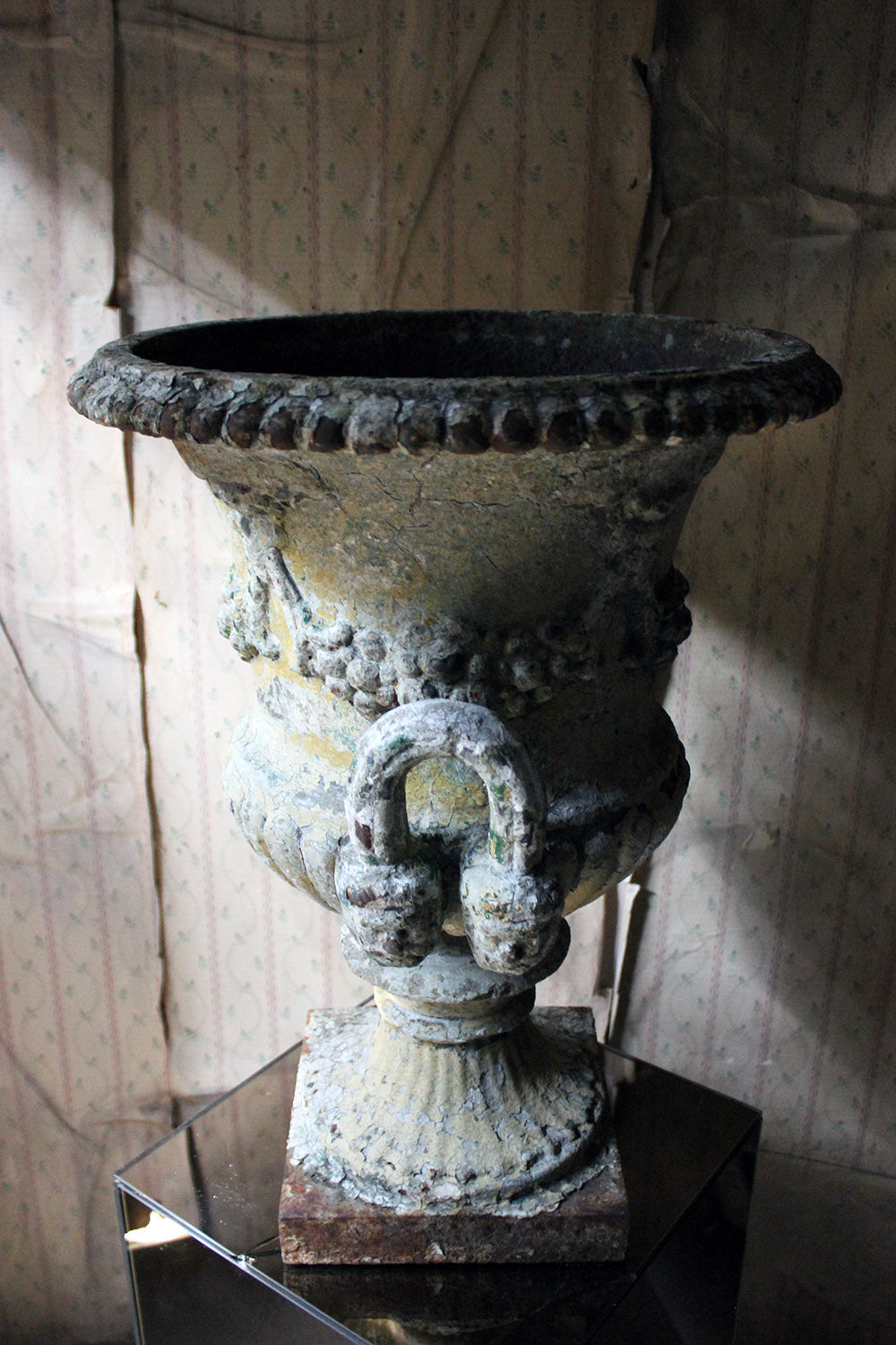 A 19thC Painted Cast Iron Campana Urn Attributed to Andrew Handyside c.1870