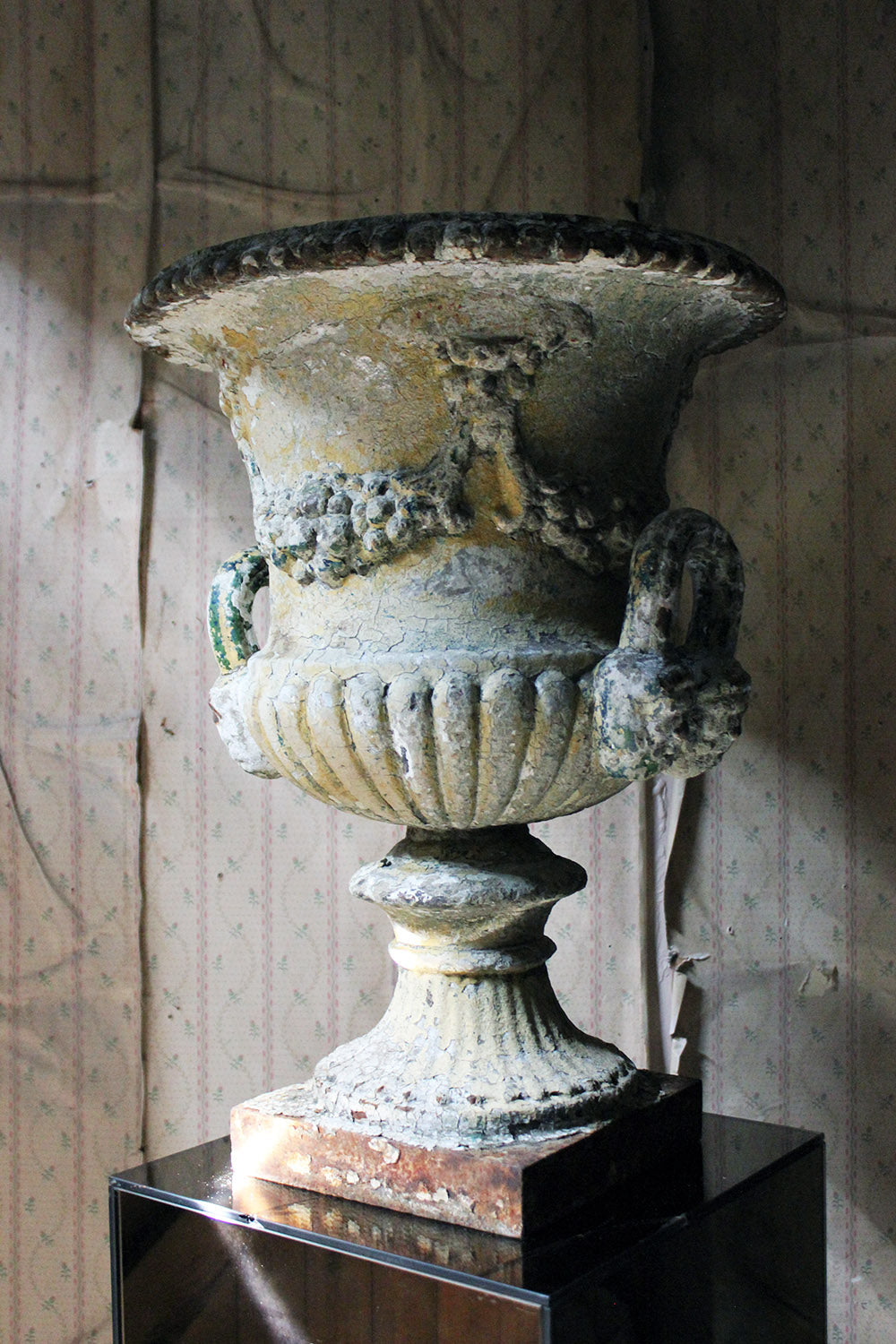 A 19thC Painted Cast Iron Campana Urn Attributed to Andrew Handyside c.1870