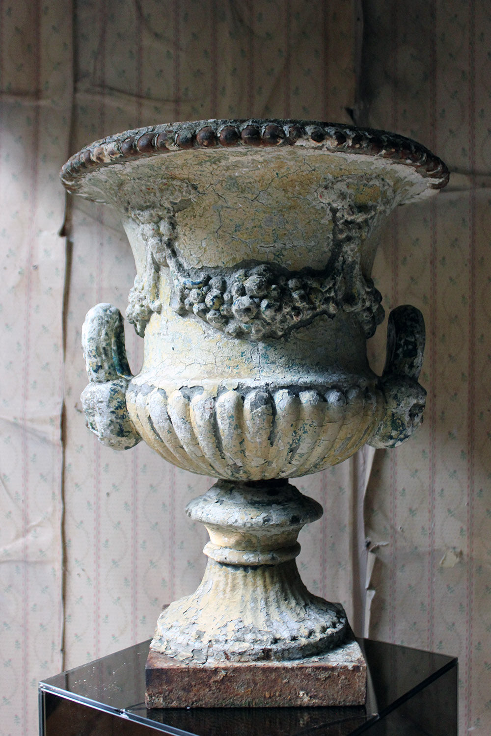 A 19thC Painted Cast Iron Campana Urn Attributed to Andrew Handyside c.1870