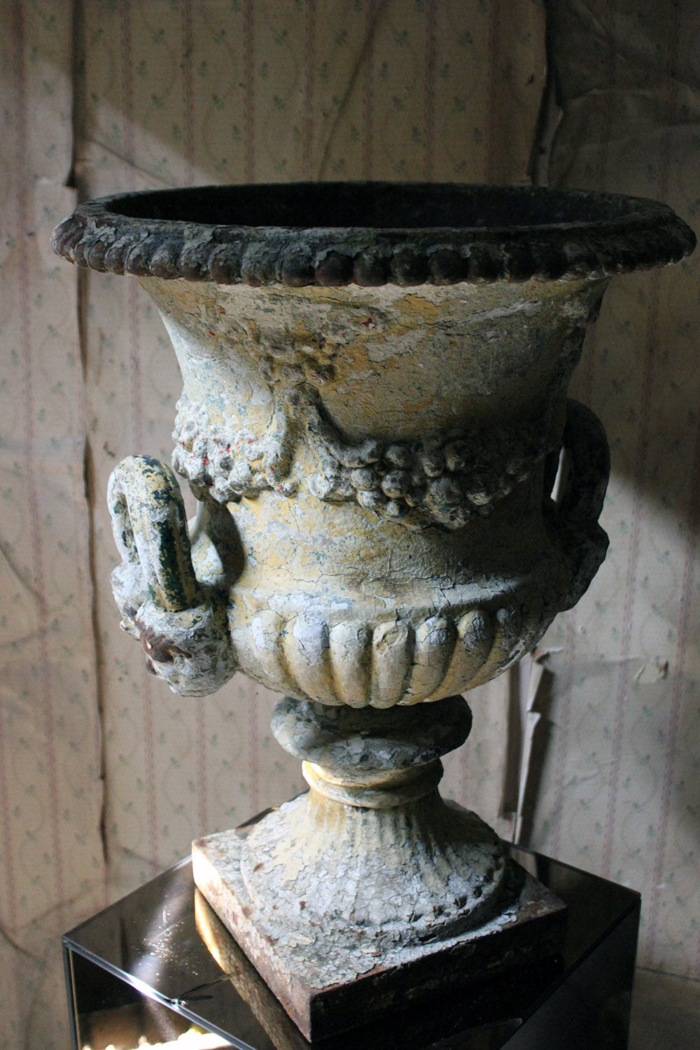 A 19thC Painted Cast Iron Campana Urn Attributed to Andrew Handyside c.1870