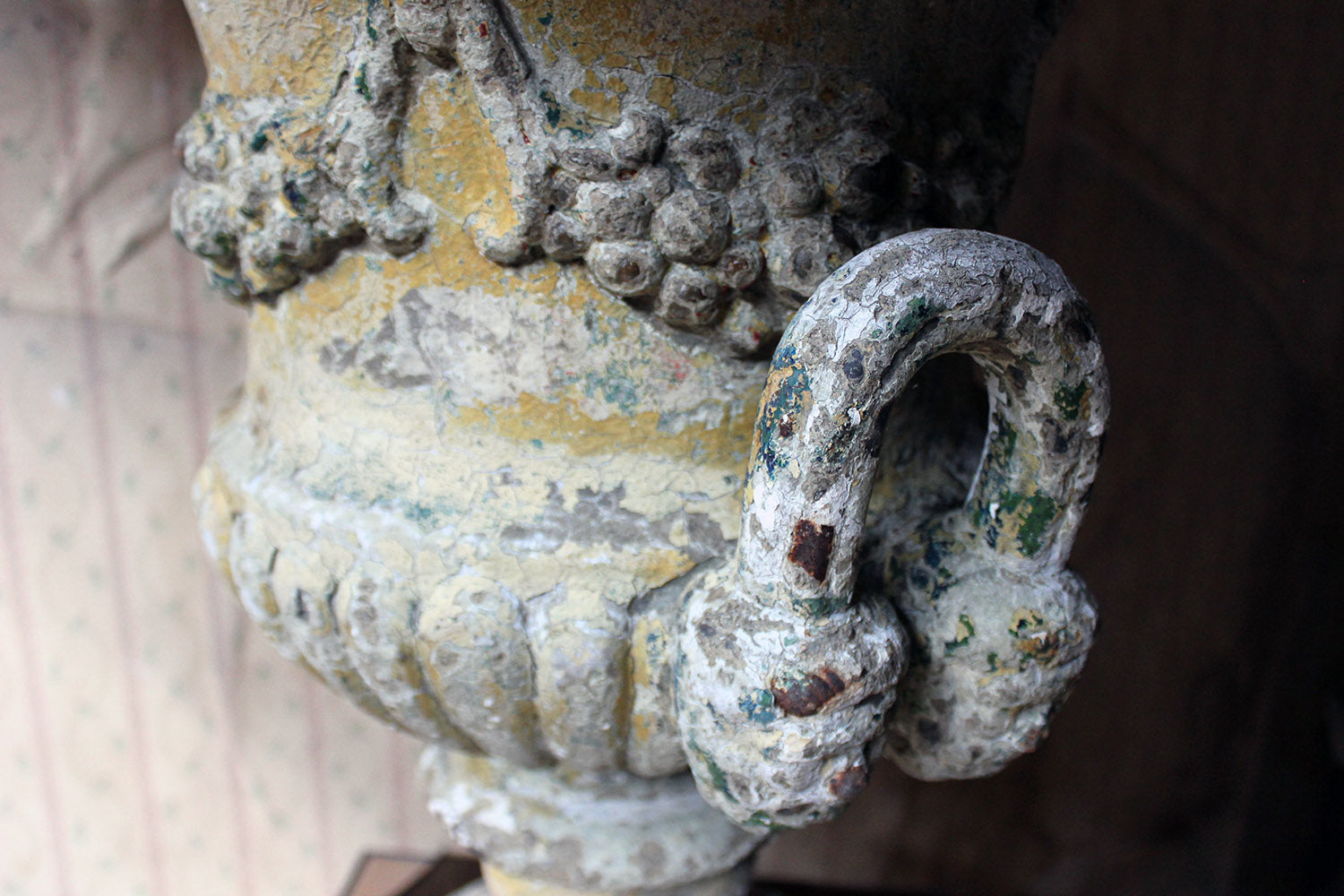 A 19thC Painted Cast Iron Campana Urn Attributed to Andrew Handyside c.1870