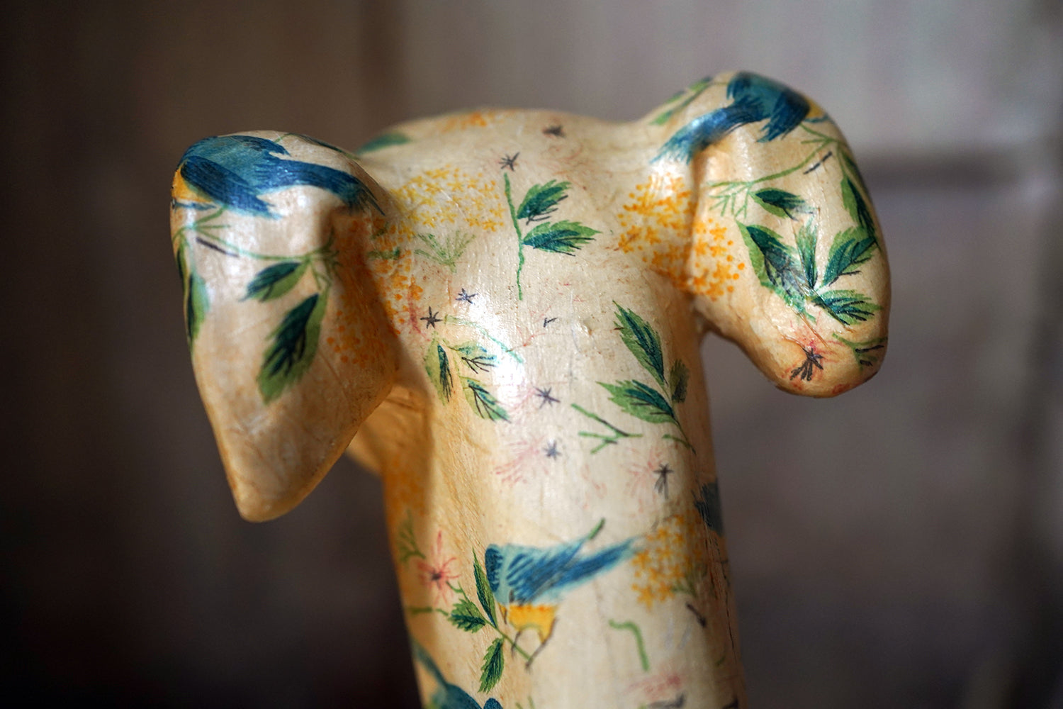 A 20thC Painted Plaster Model of a Hound