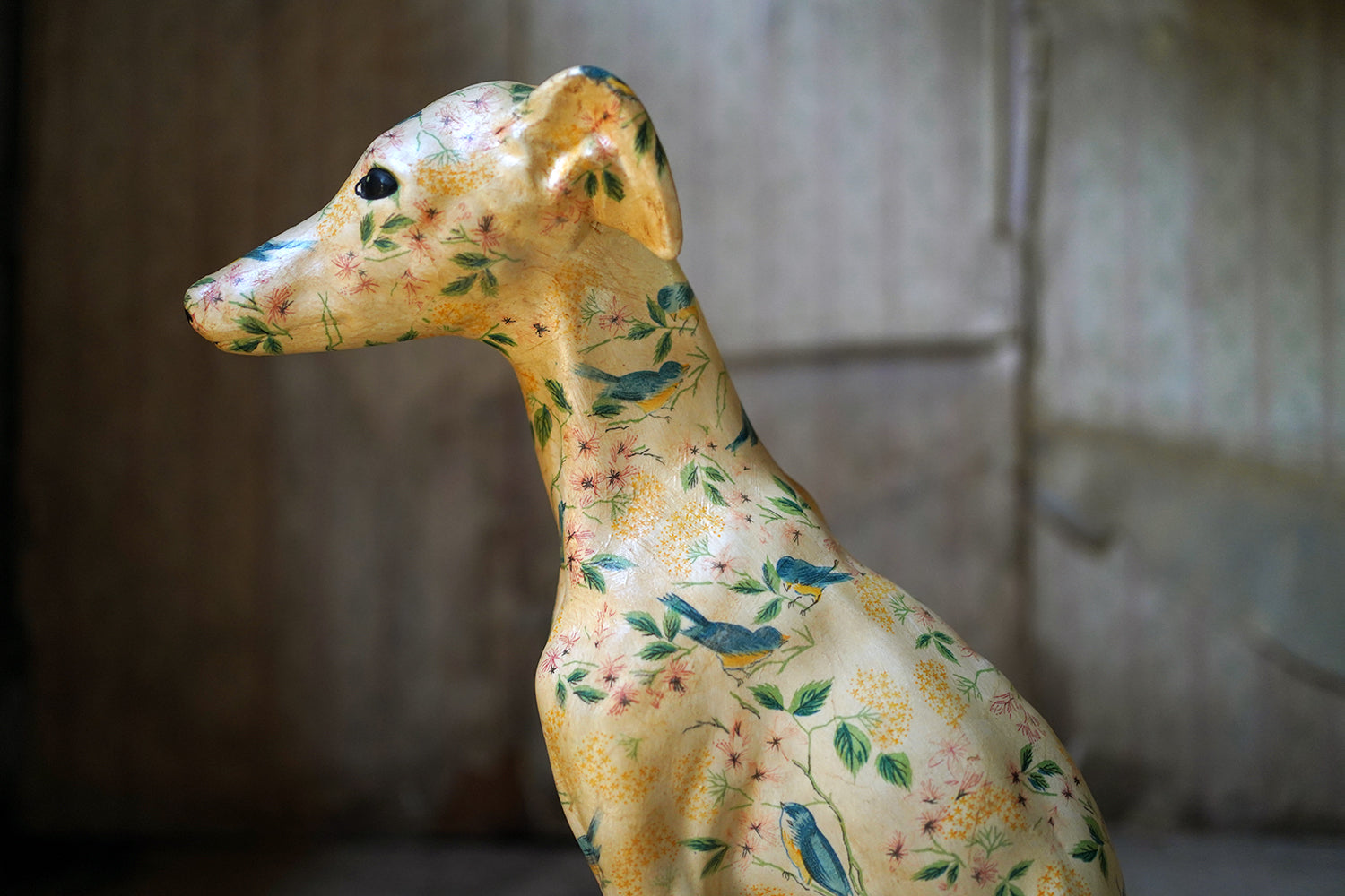 A 20thC Painted Plaster Model of a Hound