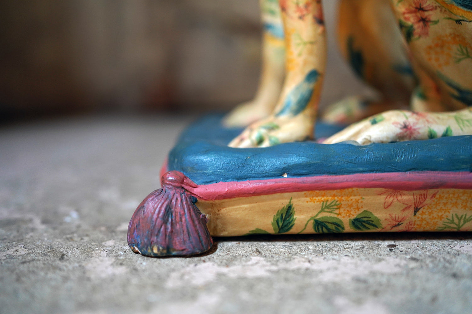 A 20thC Painted Plaster Model of a Hound