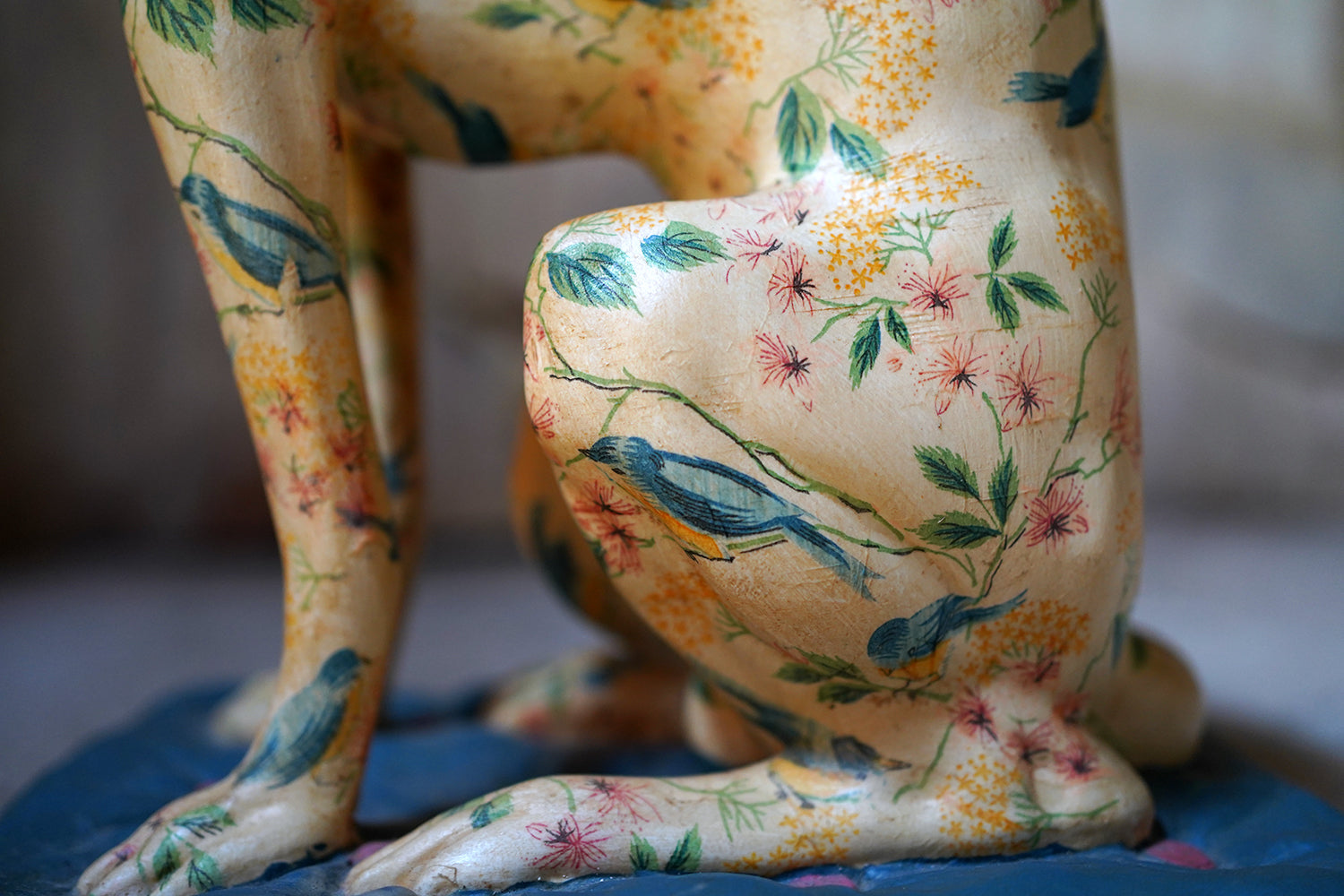 A 20thC Painted Plaster Model of a Hound
