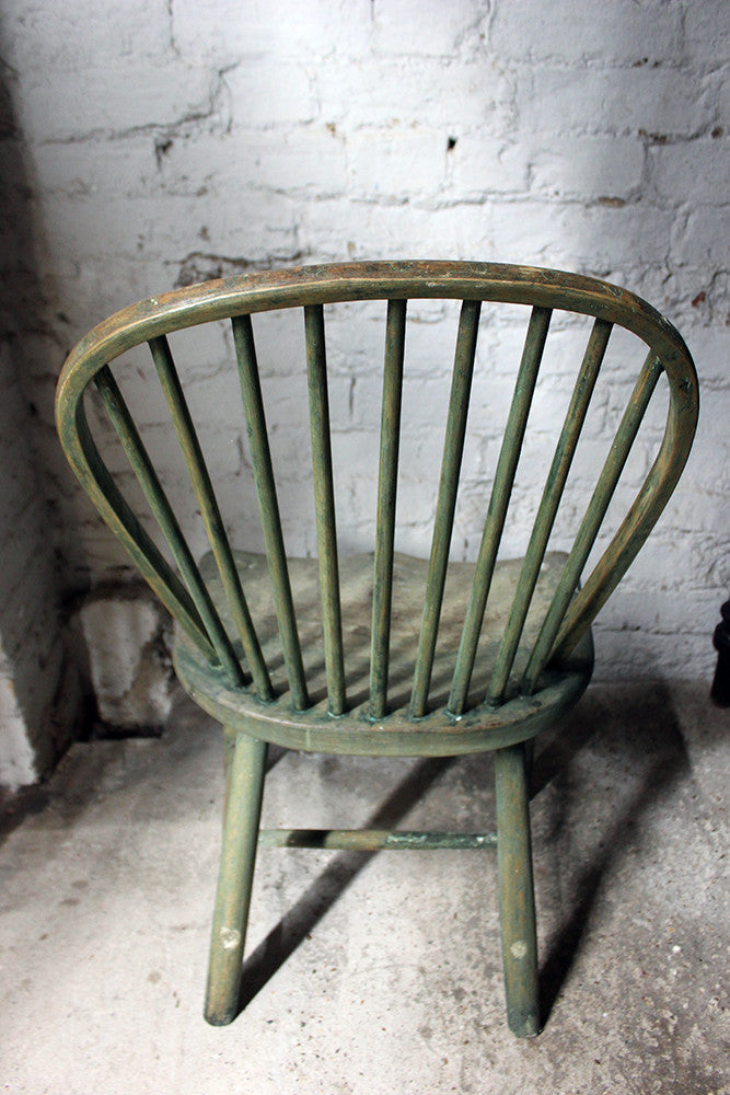 A Good Painted George III West-Country Stick-Back Childs Chair c.1800-20