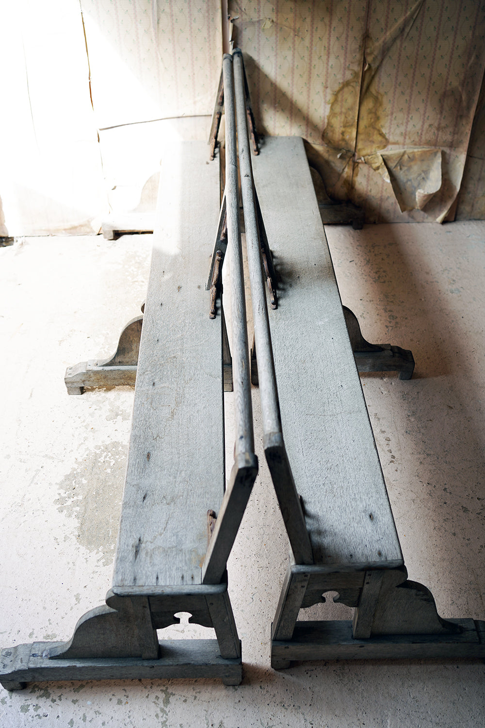 A Good Pair of c.1900 French Gothic Revival Oak Benches
