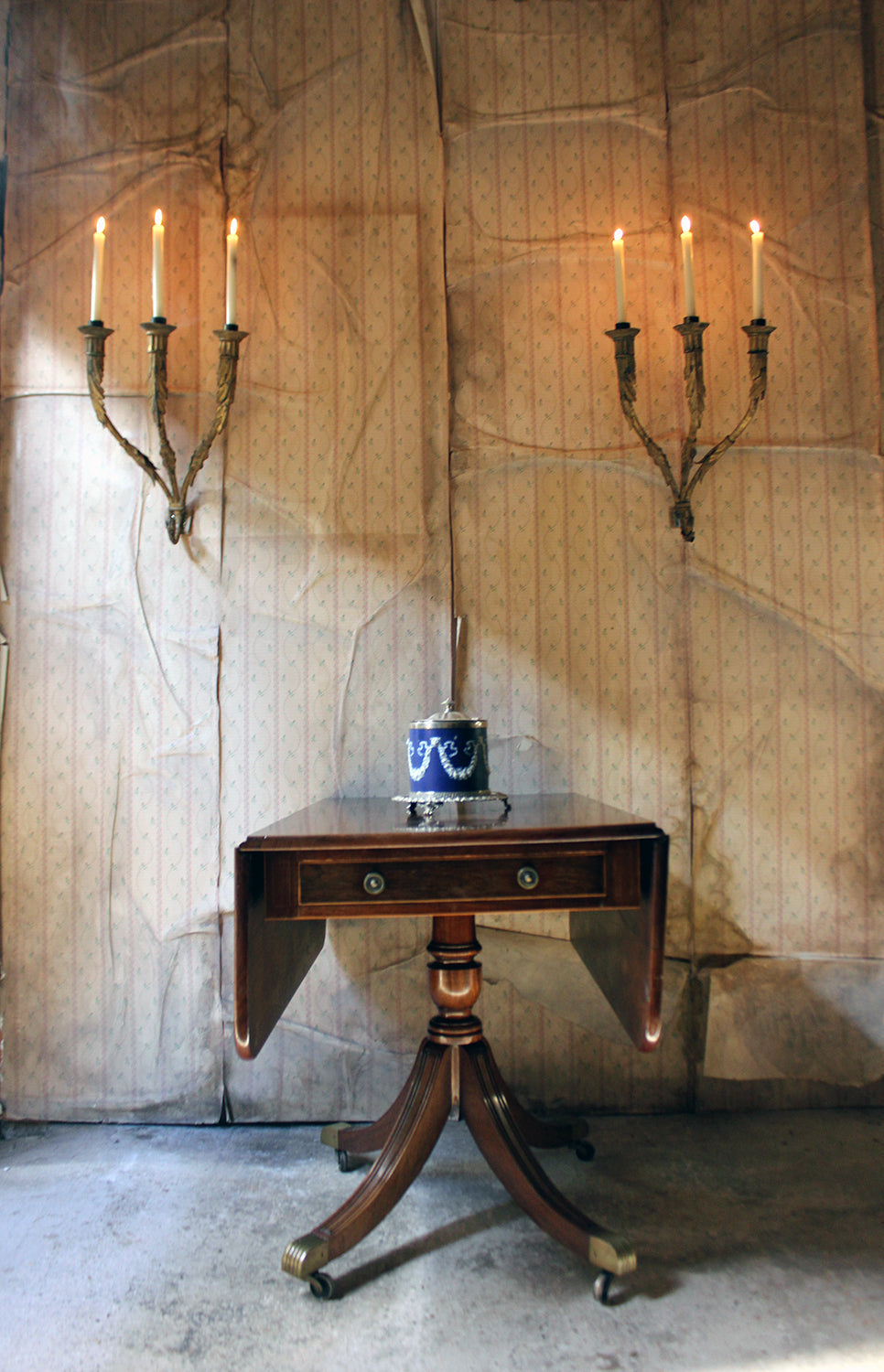 A Fine Pair of 18thC Italian Gilded Iron Wall Sconce Candelabra c.1770-90; Formerly of The Estate of Sir Christopher Lee