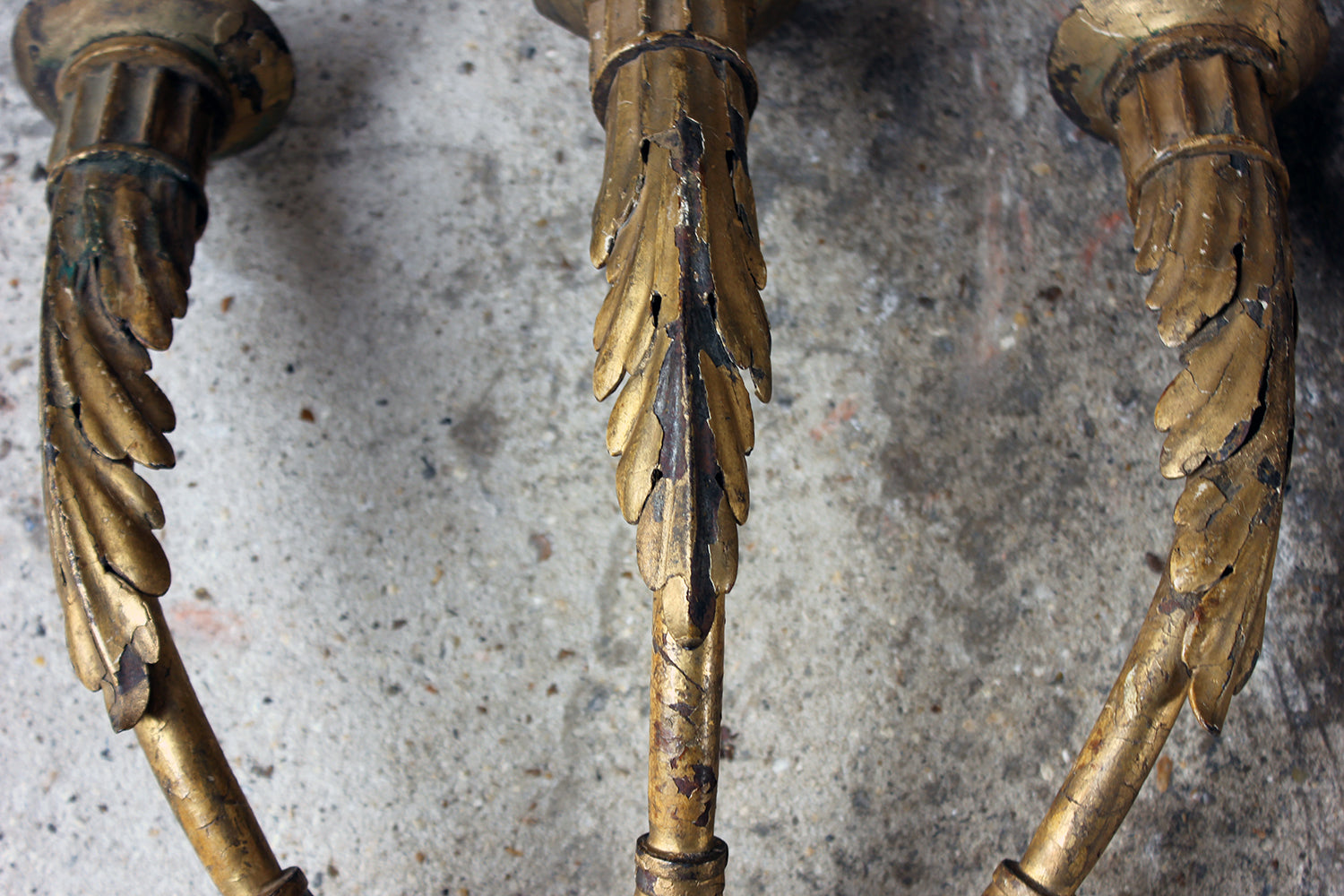 A Fine Pair of 18thC Italian Gilded Iron Wall Sconce Candelabra c.1770-90; Formerly of The Estate of Sir Christopher Lee