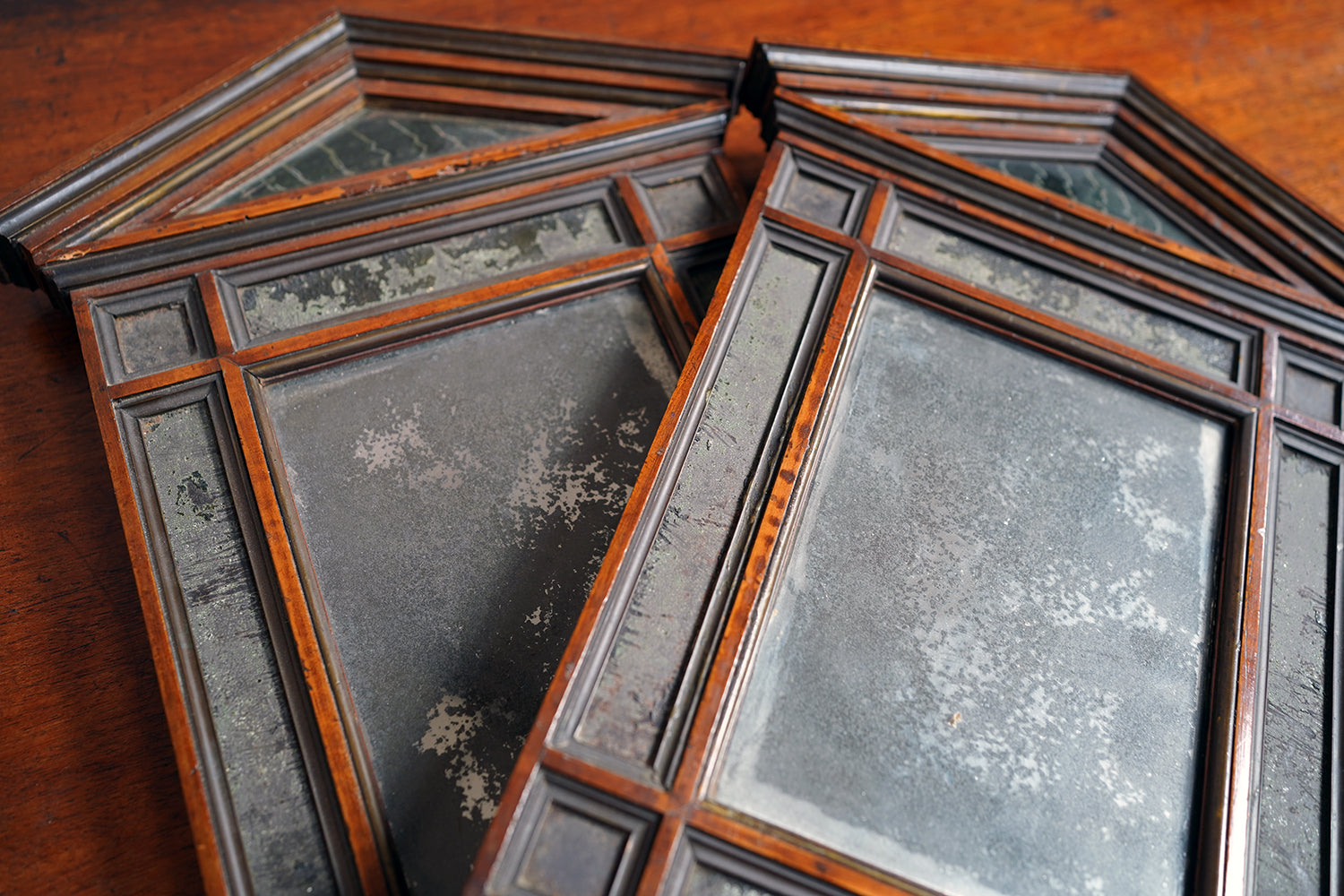 A Fine Pair of Early 19thC Italian Walnut & Mercury Glass Wall Mirrors; Ex William Lloyd George, 3rd Viscount Tenby (1927-2023)