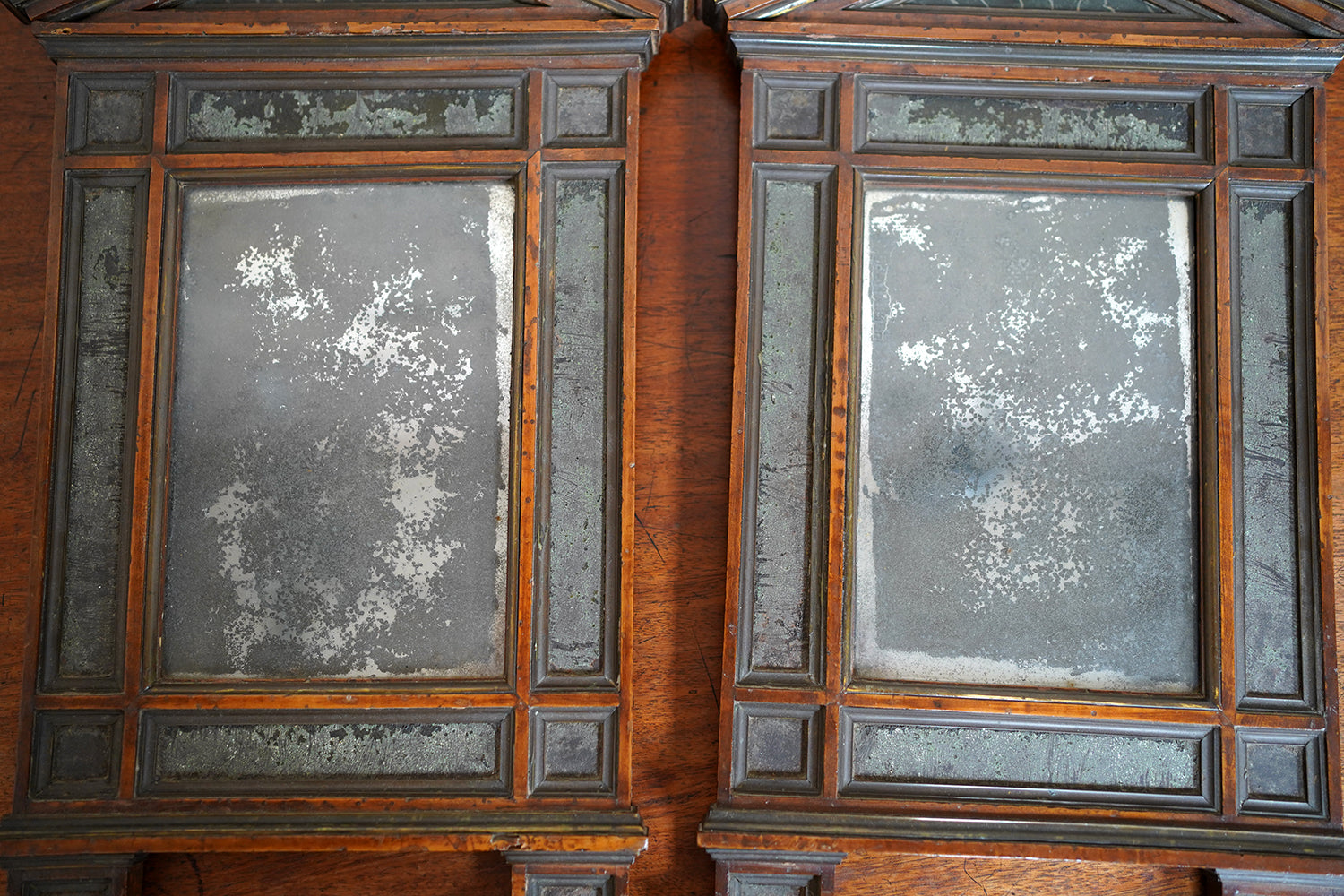 A Fine Pair of Early 19thC Italian Walnut & Mercury Glass Wall Mirrors; Ex William Lloyd George, 3rd Viscount Tenby (1927-2023)