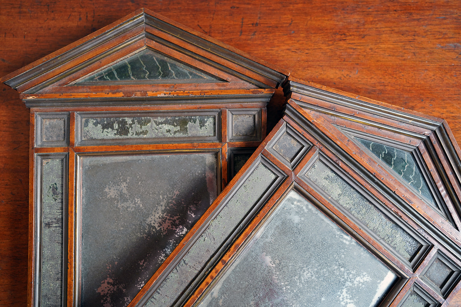 A Fine Pair of Early 19thC Italian Walnut & Mercury Glass Wall Mirrors; Ex William Lloyd George, 3rd Viscount Tenby (1927-2023)
