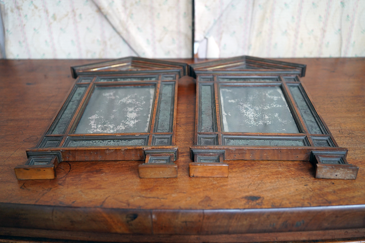 A Fine Pair of Early 19thC Italian Walnut & Mercury Glass Wall Mirrors; Ex William Lloyd George, 3rd Viscount Tenby (1927-2023)