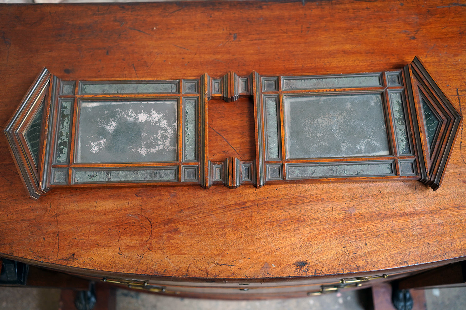 A Fine Pair of Early 19thC Italian Walnut & Mercury Glass Wall Mirrors; Ex William Lloyd George, 3rd Viscount Tenby (1927-2023)