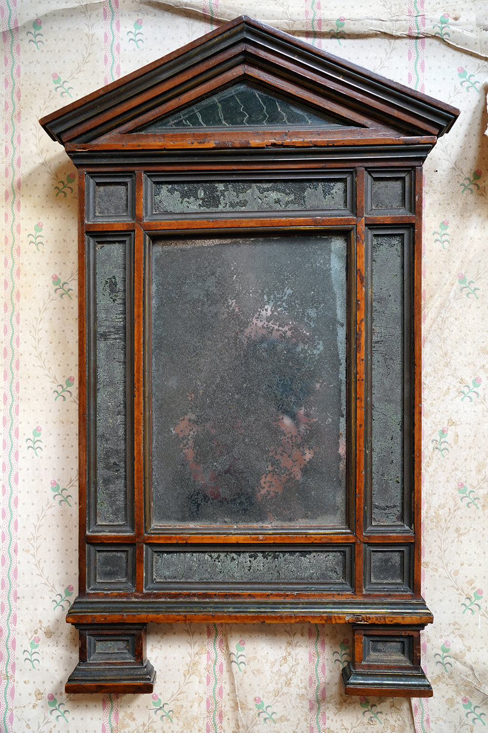 A Fine Pair of Early 19thC Italian Walnut & Mercury Glass Wall Mirrors; Ex William Lloyd George, 3rd Viscount Tenby (1927-2023)