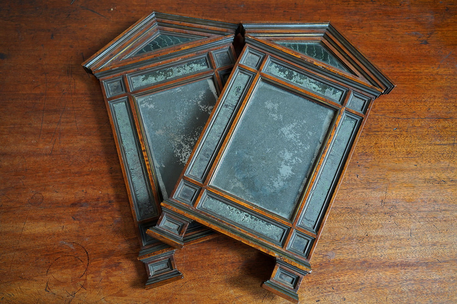 A Fine Pair of Early 19thC Italian Walnut & Mercury Glass Wall Mirrors; Ex William Lloyd George, 3rd Viscount Tenby (1927-2023)