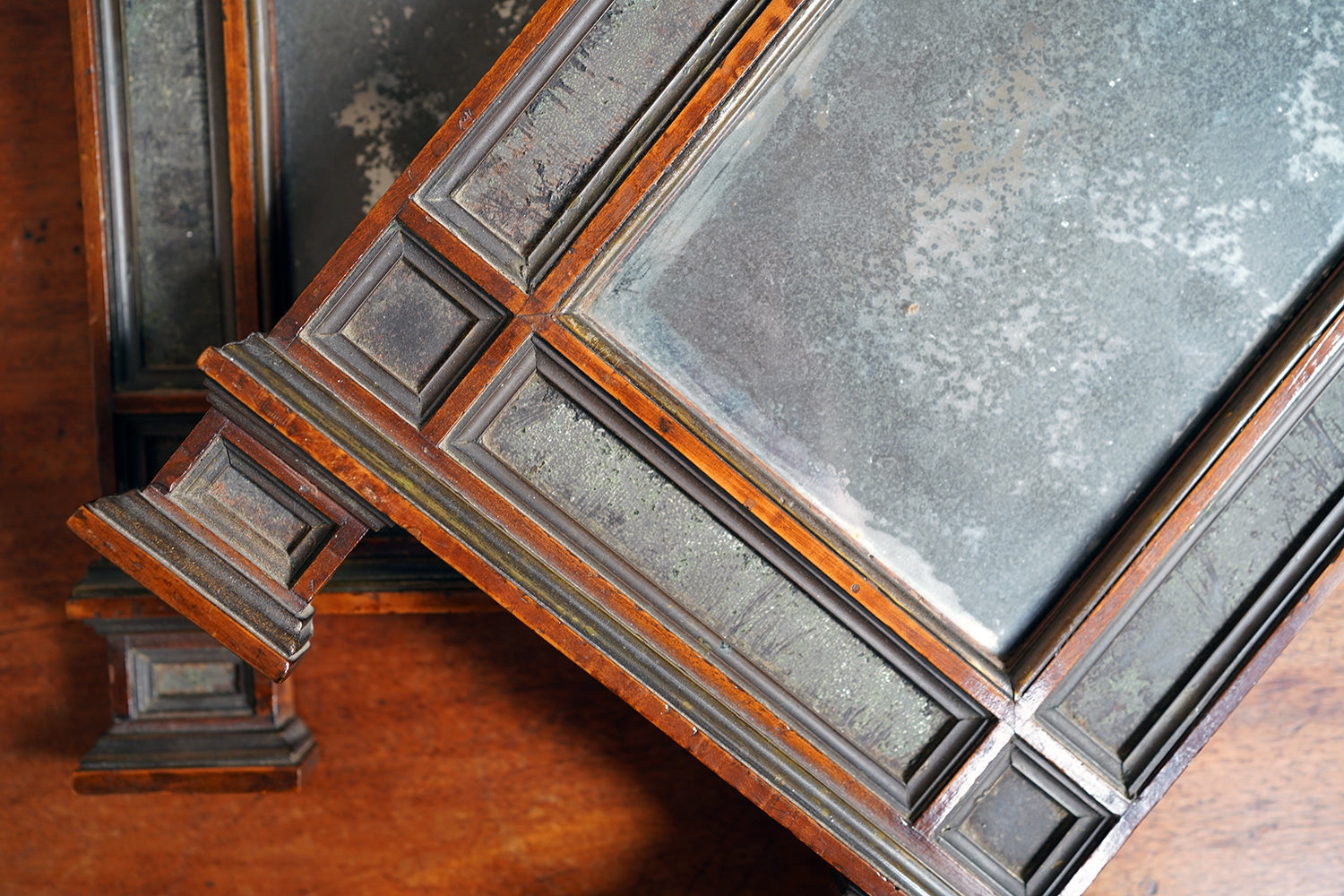 A Fine Pair of Early 19thC Italian Walnut & Mercury Glass Wall Mirrors; Ex William Lloyd George, 3rd Viscount Tenby (1927-2023)
