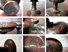 A Fine Pair of 19thC Cornish Serpentine Tazzas c.1830-50