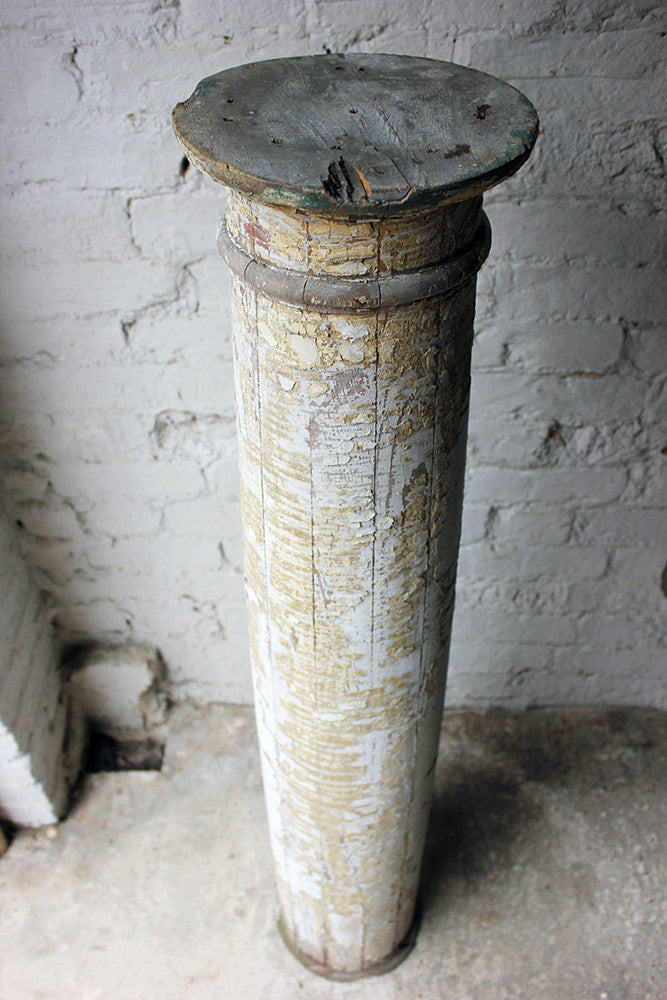 A Decorative Painted Pine Column c.1900
