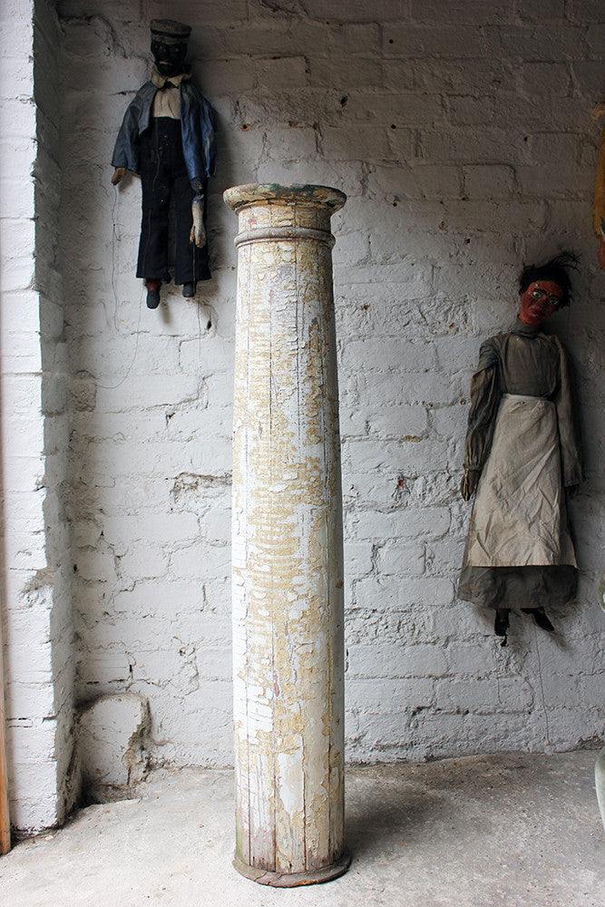 A Decorative Painted Pine Column c.1900