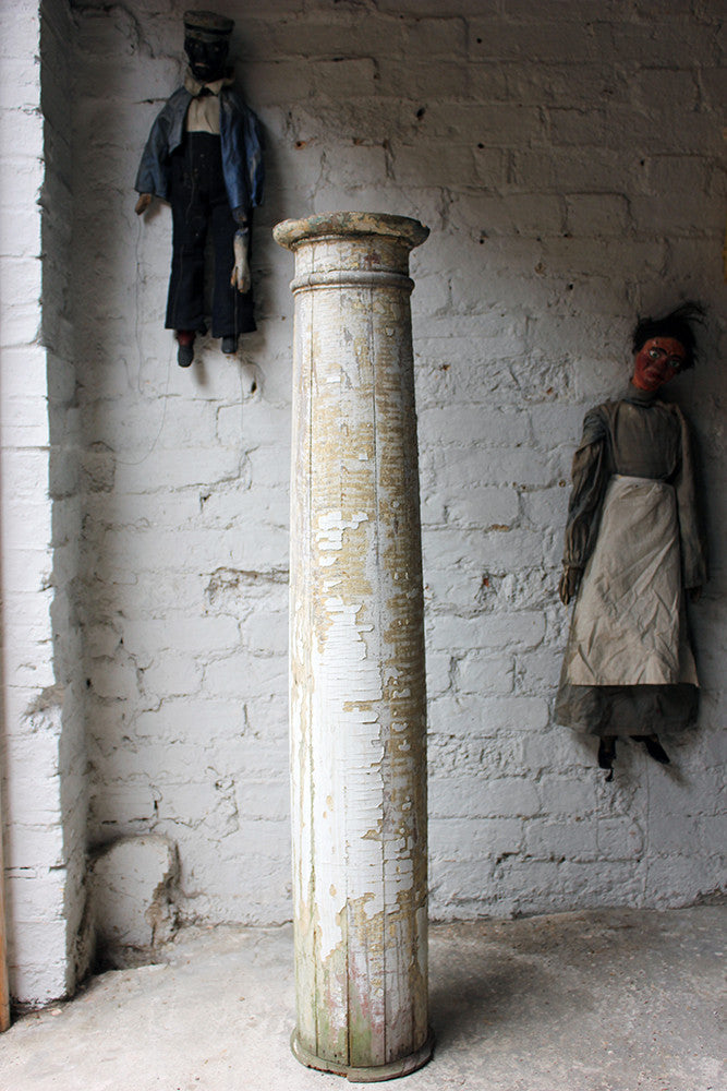A Decorative Painted Pine Column c.1900