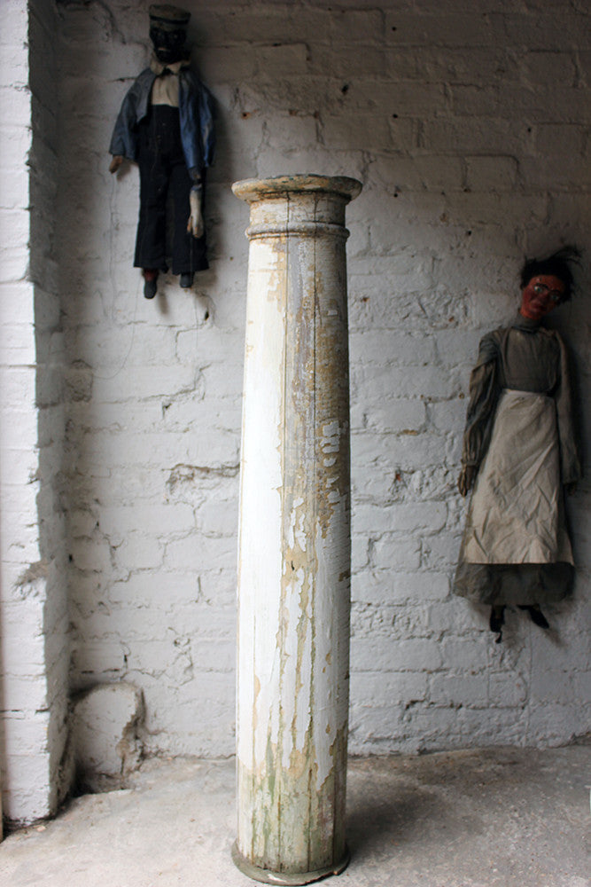 A Decorative Painted Pine Column c.1900