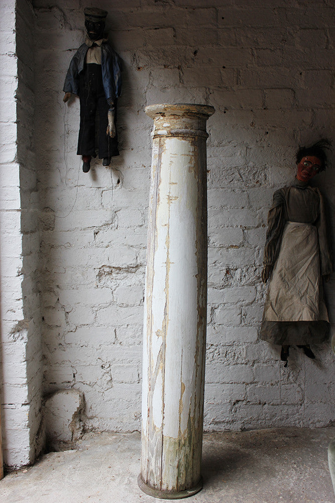 A Decorative Painted Pine Column c.1900