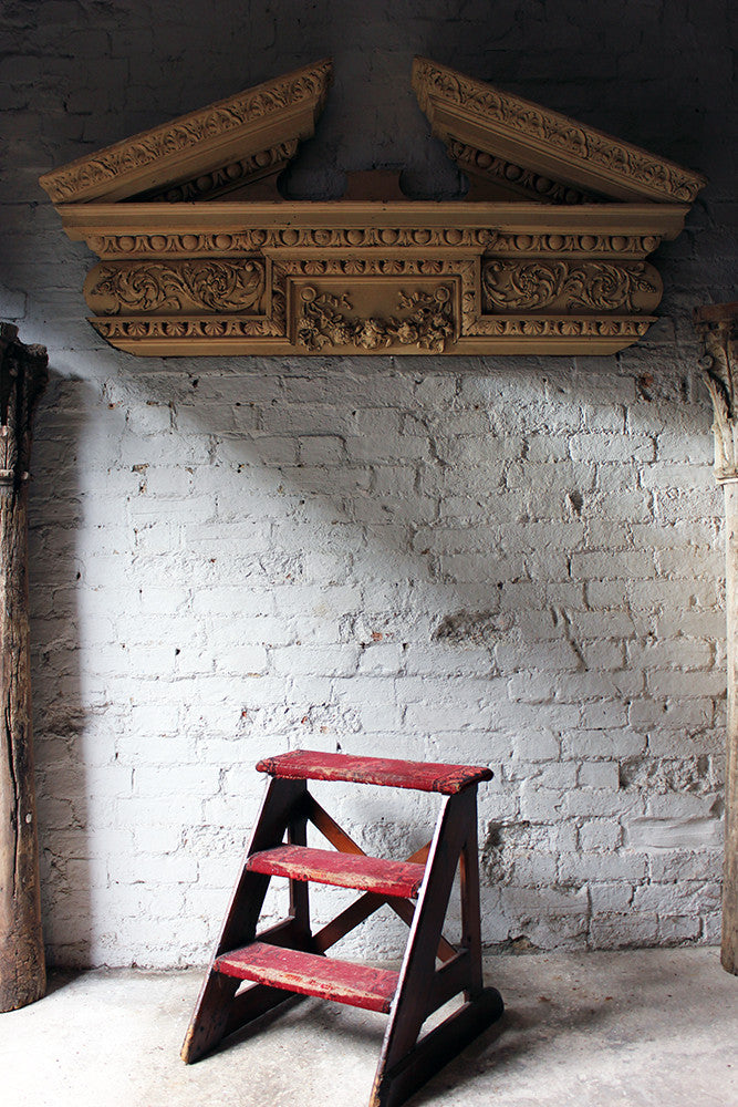 A Fine Regency Carved Pine & Gesso Overdoor Broken Pediment c.1825; Formerly of No.2 Wilton Crescent, Belgravia & the Earl Mountbatten, by Repute