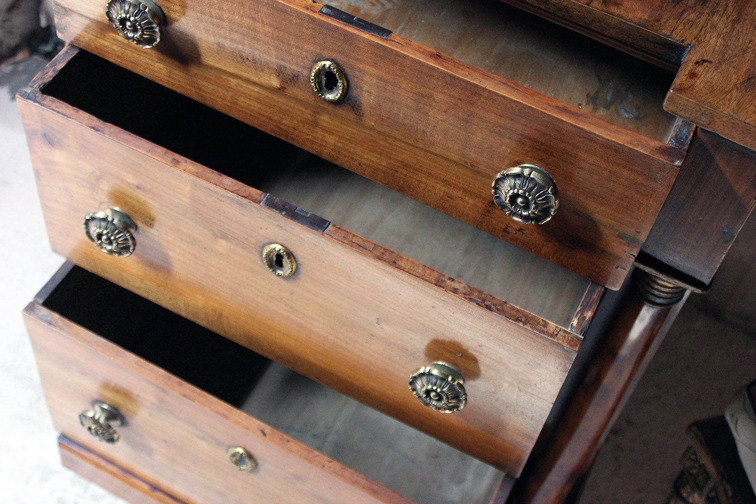 A 19thC Piedmont Fruitwood Commode c.1830-40