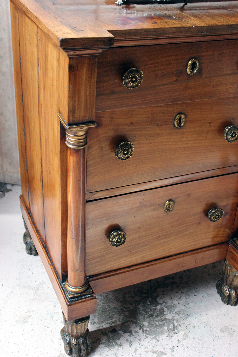 A 19thC Piedmont Fruitwood Commode c.1830-40