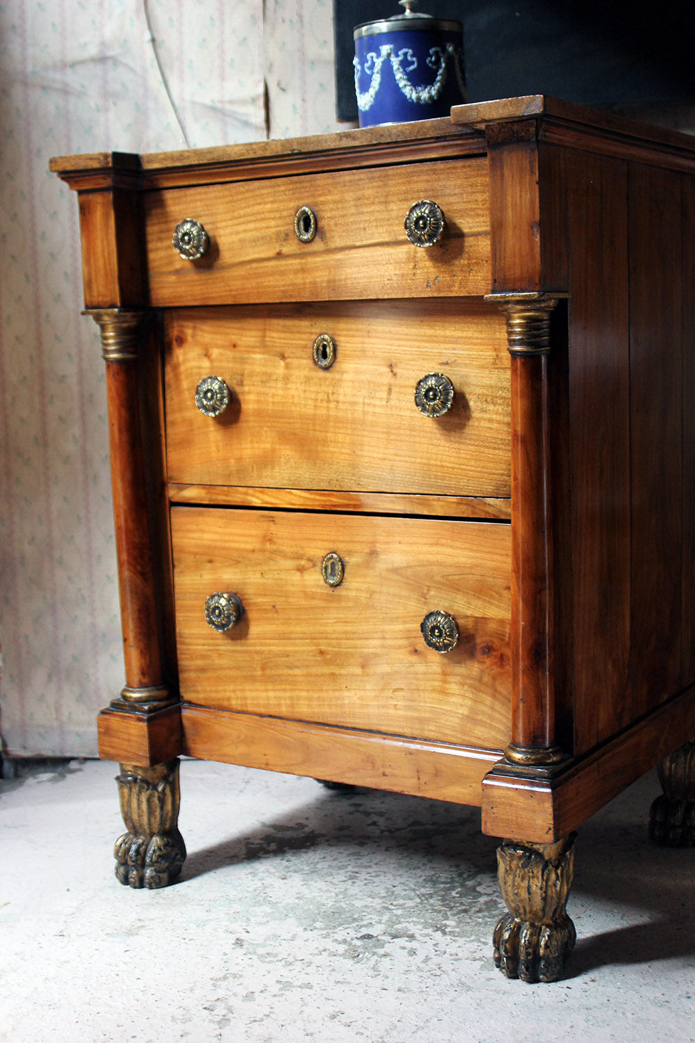 A 19thC Piedmont Fruitwood Commode c.1830-40
