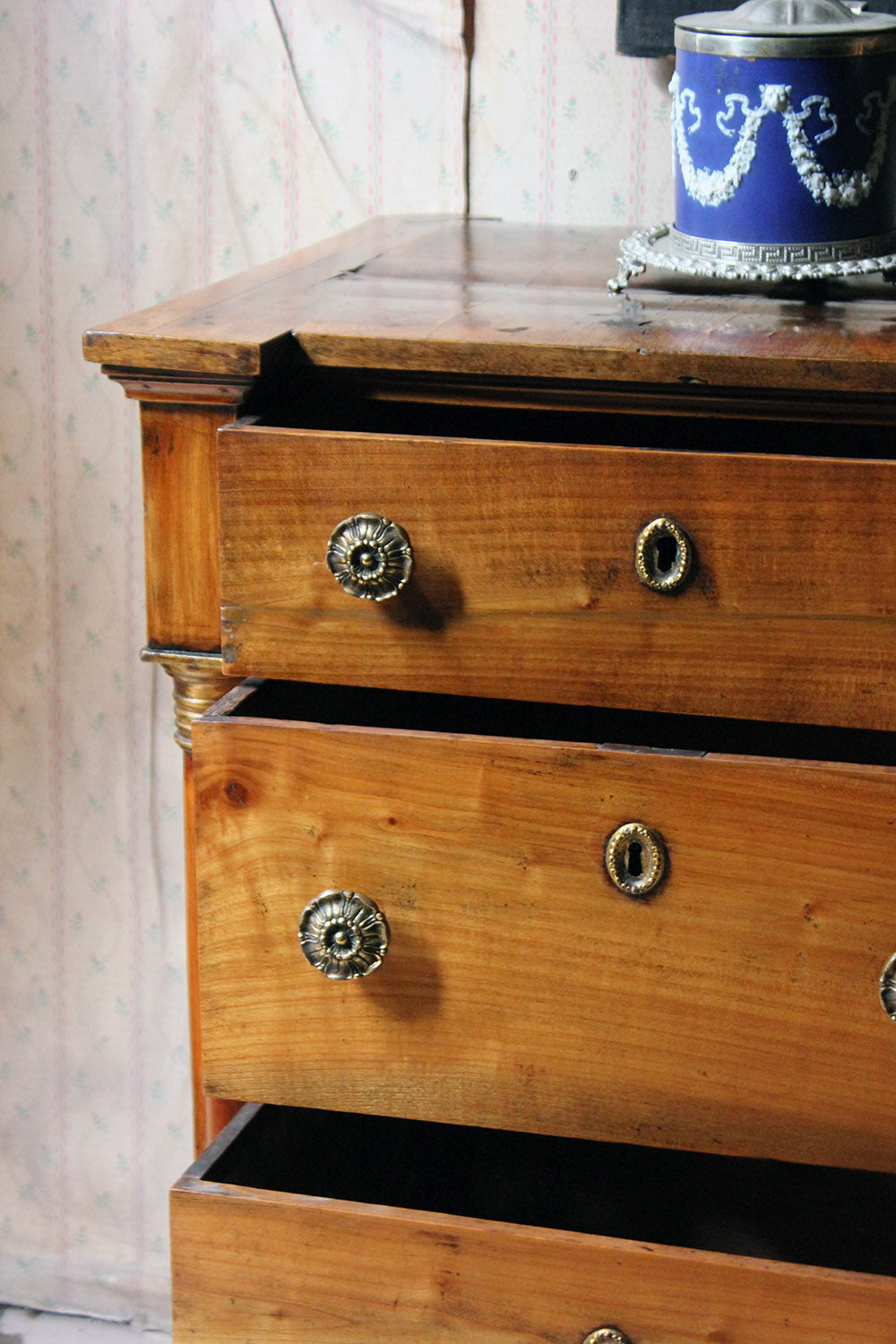 A 19thC Piedmont Fruitwood Commode c.1830-40