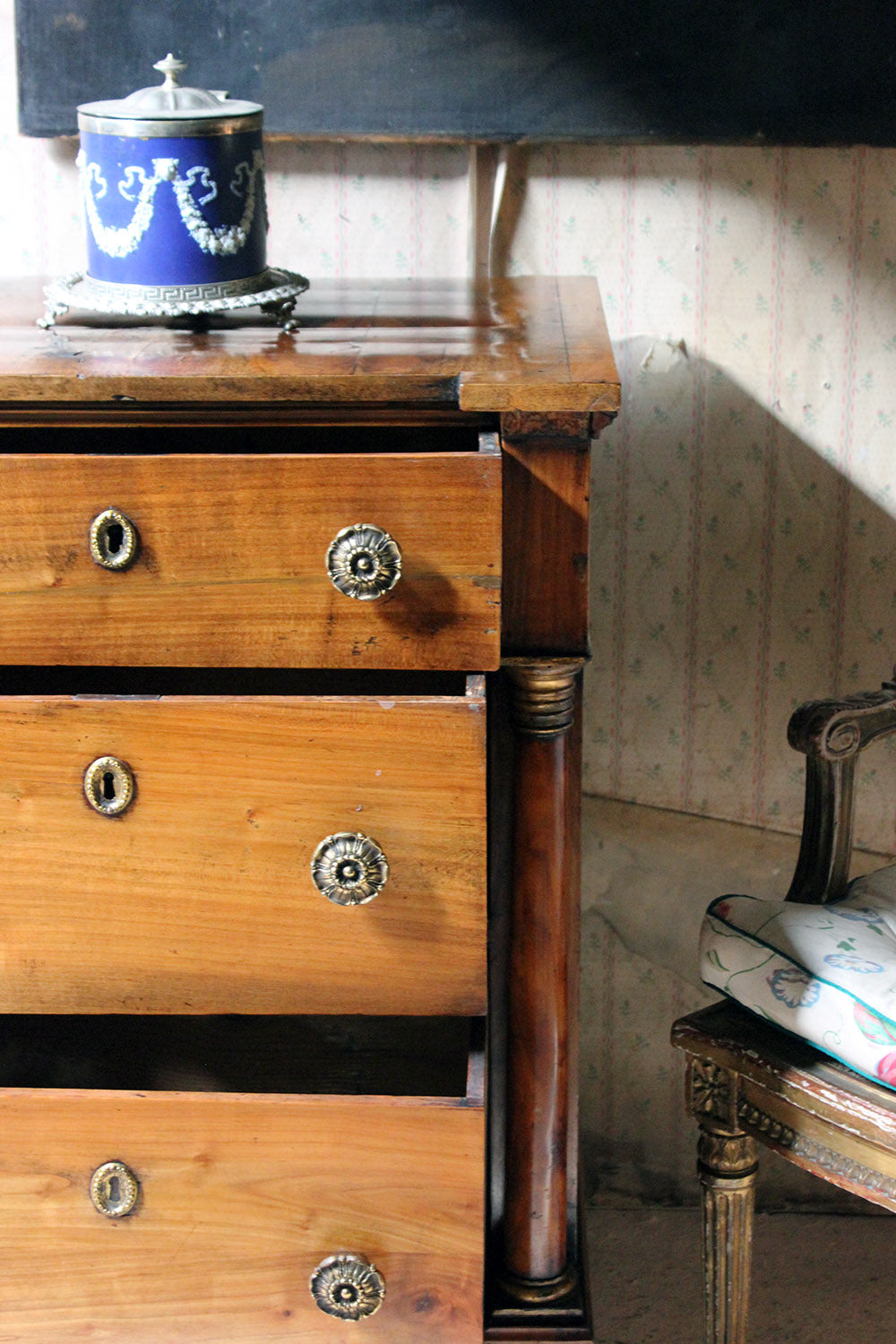 A 19thC Piedmont Fruitwood Commode c.1830-40