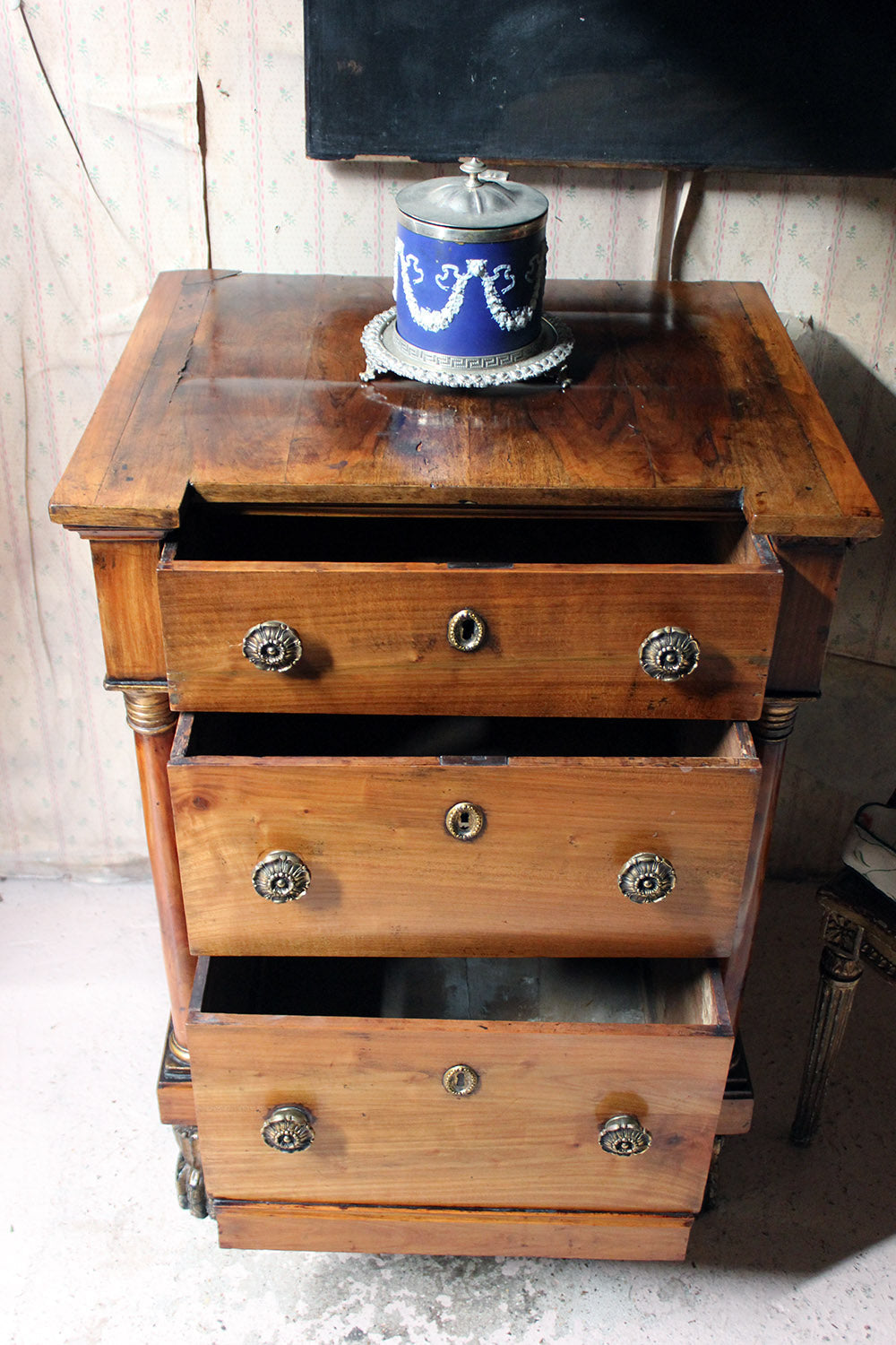 A 19thC Piedmont Fruitwood Commode c.1830-40
